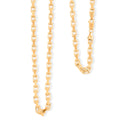Italian Cable Link Chain Necklace in 14K Yellow Gold Over Sterling Silver 32.92 Grams 24 Inches - Sticky add to cart bar