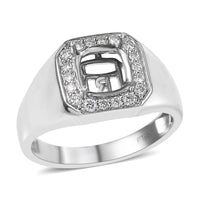 Luxuriant 950 Platinum Diamond (VS) Mounting Ring (Size 10) 0.34 ctw