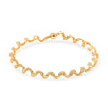 Italian Adjustable 18K Yellow Gold Mesh Stretch Bangle Bracelet (2 g) - Sticky add to cart bar
