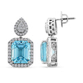 Chairman Vault Collection Certified & Appraised Rhapsody AAAA Santa maria Aquamarine and E-F VS Diamond 15.53 ctw Earrings in 950 Platinum 17.51 Grams - Sticky add to cart bar
