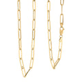 4mm Paper Clip Chain Necklace in 10K Yellow Gold 6.2 Grams 22 Inches - Sticky add to cart bar