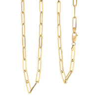 4mm Paper Clip Chain Necklace in 10K Yellow Gold 6.2 Grams 22 Inches