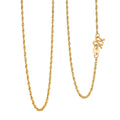 Rope Chain Necklace in 24K Yellow Gold 3.90 Grams 20 Inches - Sticky add to cart bar