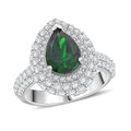 Chairman Collection Certified & Appraised Rhapsody 950 Platinum AAAA Tsavorite Garnet, Diamond (E-F, VS) Ring (Size 7.0) (11.68 g) 4.16 ctw - Sticky add to cart bar