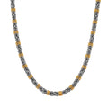 EverTrue Two-Tone Byzantine Chain Necklace in ION Plated YG and Stainless Steel (20.5-22.5 Inches) - Sticky add to cart bar
