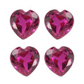 Set of 4 Lab Created Ruby (Hrt 6 mm) 3.74 ctw Loose Gemstone - Sticky add to cart bar