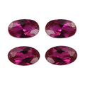 Set of 4 Lab Created Ruby (Oval 5x3 mm) 0.93 ctw Loose Gemstone - Sticky add to cart bar