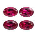 Set of 4 Lab Created Ruby (Oval 6x4 mm) 2.38 ctw Loose Gemstone - Sticky add to cart bar