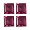 Set of 4 Lab Created Ruby (Sqr 5 mm) 3.03 ctw Loose Gemstone - Sticky add to cart bar