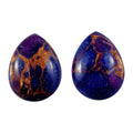 Set of 2 Mojave Purple Turquoise (Pear 8x6 mm) 1.74 ctw Loose Gemstone - Sticky add to cart bar