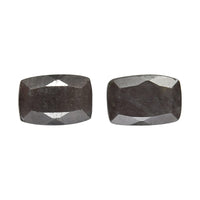 Set of 2 Silver Sapphire (Cush 6x4 mm) 1.24 ctw Loose Gemstone
