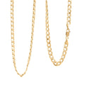 Diamond-cut Curb Chain Necklace in 10K Yellow Gold 10.1 Grams 22 Inches - Sticky add to cart bar