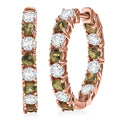 D'Joy Ambanja Demantoid Garnet 3.65 ctw Hoop Earrings in 18K Vermeil Rose Gold Over Sterling Silver - Sticky add to cart bar