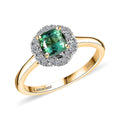 Certified & Appraised AAA Santa Rosa Tourmaline and Luxuriant Lab Grown Diamond G-H SI 1.00 ctw Ring in 10K Yellow Gold (Size 6.0) - Sticky add to cart bar