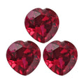 Set of 3 Lab Created Ruby (Hrt 7 mm) 3.95 ctw Loose Gemstone - Sticky add to cart bar