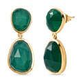 D'Joy Green Onyx 14.60 ctw Earrings in 18K Vermeil Yellow Gold Over Sterling Silver - Sticky add to cart bar