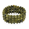 Connemara Marble 290.00 ctw Irish Carpet Beaded Stretch Bracelet - Sticky add to cart bar