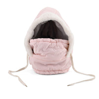 Tamsy Black Winter Hat with Face Mask (22.83"–23.62")