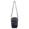 Passage Black Faux Leather Mini Sling Bag (4.33"x7.48"x1.97") - Sticky add to cart bar