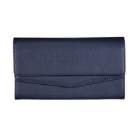 Passage Black Faux Leather 2 Flap Wallet (7.87"x3.94"x1.18")