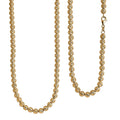 Luxoro Diamond-cut Beaded Chain Necklace in 10K Yellow Gold 16 Grams 18 Inches - Sticky add to cart bar