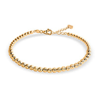 Luxoro Diamond-cut Beaded Bracelet in 10K Yellow Gold (7.25 In) 4.90 Grams