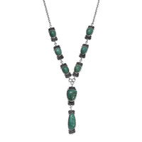 D'Joy Artisan Crafted Tahoe Nevada Turquoise 27.50 ctw Necklace 18 Inches in Sterling Silver