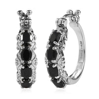 EverTrue African Amethyst Hoop Earrings in  Stainless Steel 3.35 ctw