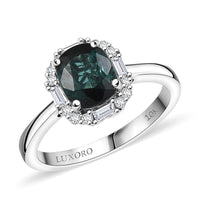 Certified & Appraised Luxoro AAA Pirineu Lagoon Tourmaline and Diamond I2 1.90 ctw Ring in 10K White Gold