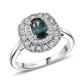Luxoro Certified AAA Pirineu Lagoon Tourmaline Diamond I2 0.28 cts Ring in 10K White Gold Size 10.0 1.07 ctw - Sticky add to cart bar
