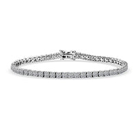 950 Palladium and 10K White Gold Luxuriant Lab Grown Diamond (E-F, VS) Tennis Bracelet (6.50 In) 5.15 ctw