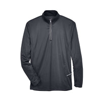 UltraClub Black Men's 1/4 Zip Pullover - L