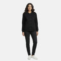 CATALOGUE CLASSIC Black Snap Front Fleece Cardigan with Pockets - L - Sticky add to cart bar