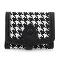 Houndstooth Pattern Faux Leather Wallet - Sticky add to cart bar