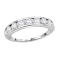 Doorbuster Luxuriant Lab Grown Diamond G-H SI 1.00 ctw Half Eternity Band Ring in 10K White Gold (Size 10.0) - Sticky add to cart bar