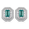 Doorbuster D'Joy Premium Royal Ruby, Moissanite Earrings in Rhodium Over Sterling Silver 2.50 ctw - Sticky add to cart bar