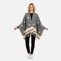 Hurley Beige Americana Knit Ruana - (52"x57") - Sticky add to cart bar