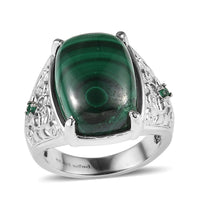EverTrue Malagasy Labradorite, Simulated Champagne Diamond Ring in Stainless Steel (Size 10.0) 12.60 ctw