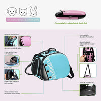 Closeout Petique Pet Carrier Bag with Adjustable Shoulder Strap - Rose (15"x4"x11.5")
