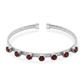 EverTrue African Amethyst Classic Cuff Bracelet in Stainless Steel (7.25 In) 3.30 ctw - Sticky add to cart bar
