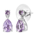 D'Joy Rose De France Amethyst 2.20ctw Stud Earrings in Platinum Over Sterling Silver - Sticky add to cart bar