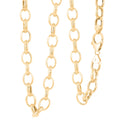 La Bella Italian Fancy Rolo Flower Chain Necklace in 14K Yellow Gold Over Sterling Silver 25.3 Grams 20-22 Inches - Sticky add to cart bar