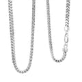 Italian Rhodium Over Sterling Silver Square Wheat 4.45mm Necklace (22 Inches) (24.3 g) - Sticky add to cart bar
