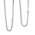 Italian 3.50 Square Wheat Chain Necklace in Rhodium Over Sterling Silver 18.6 Grams 24 Inches - Sticky add to cart bar