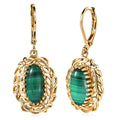 EverTrue African Malachite 6.30 ctw Earrings in 18K YG Plated - Sticky add to cart bar
