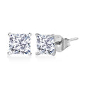 IGI Certified Princess Cut Luxuriant Lab Grown Diamond Earrings in 950 Palladium with 10K WG Push Post 3.00 ctw - Sticky add to cart bar