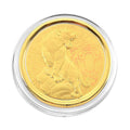 24K Yellow Golden Regal Tiger Zodiac Medallion Coin Bar with Rainbow Line 100mg - Sticky add to cart bar
