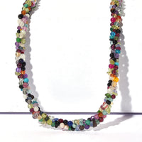 EverTrue Multi Gemstone 100.00 ctw Necklace in Stainless Steel 20-22 Inches