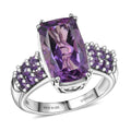 D'Joy Rose De France Amethyst, African Amethyst Ring in Platinum Over Sterling Silver (Size 10.0) 5.30 ctw - Sticky add to cart bar