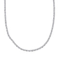 Luxuriant Lab Grown Diamond G-H SI 7.25 ctw Romanesque Line Necklace in Rhodium Over Sterling Silver 18 Inches - Sticky add to cart bar